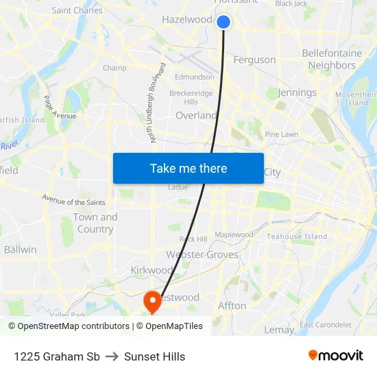 1225 Graham Sb to Sunset Hills map