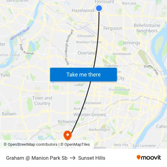 Graham @ Manion Park Sb to Sunset Hills map