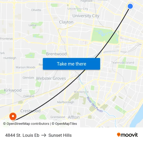 4844 St. Louis Eb to Sunset Hills map