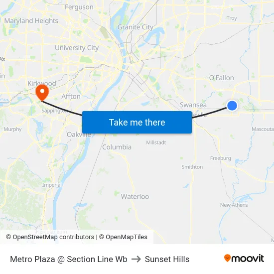 Metro Plaza @ Section Line Wb to Sunset Hills map