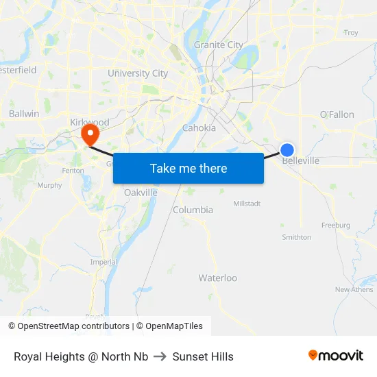 Royal Heights @ North Nb to Sunset Hills map