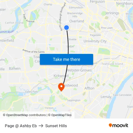 Page @ Ashby Eb to Sunset Hills map