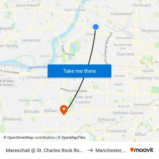 Mareschall @ St. Charles Rock Road Wb to Manchester, MO map