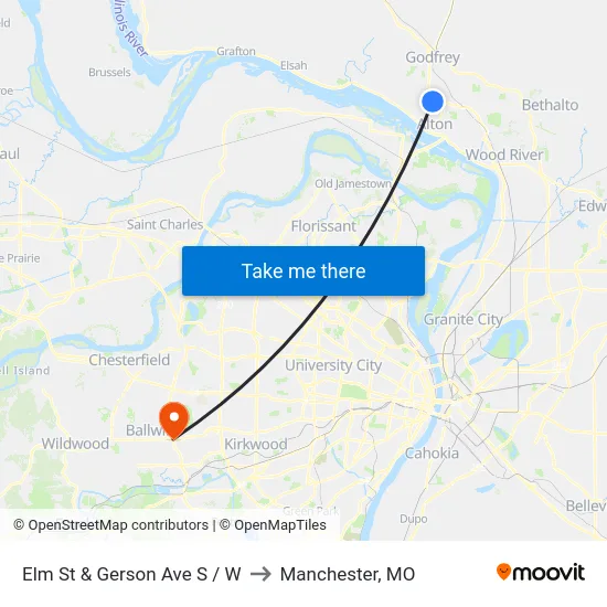 Elm St & Gerson Ave S / W to Manchester, MO map