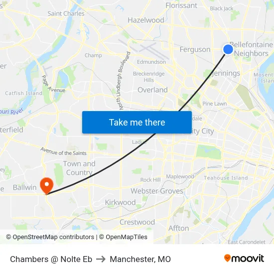 Chambers @ Nolte Eb to Manchester, MO map