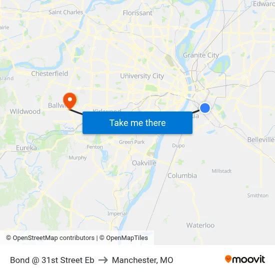Bond @ 31st Street Eb to Manchester, MO map