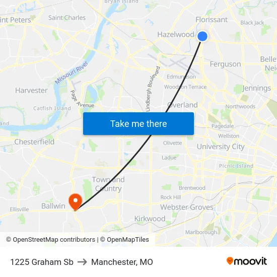 1225 Graham Sb to Manchester, MO map
