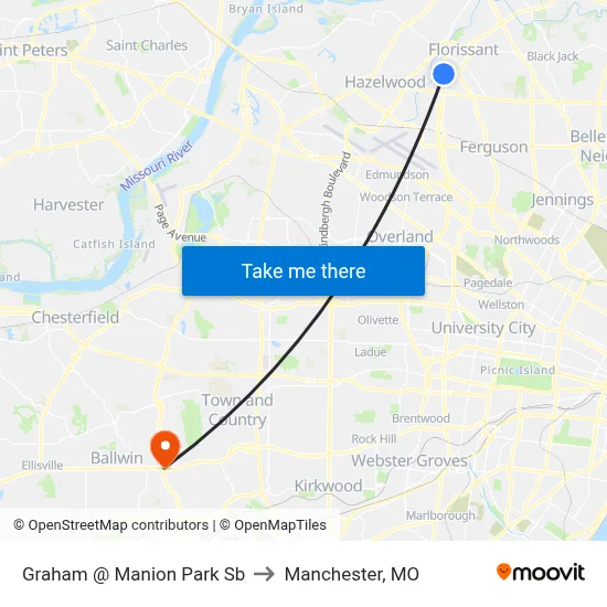 Graham @ Manion Park Sb to Manchester, MO map