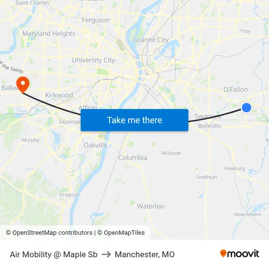 Air Mobility @ Maple Sb to Manchester, MO map