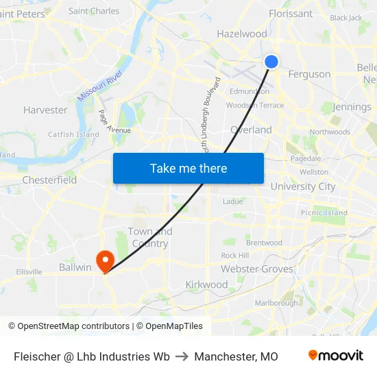 Fleischer @ Lhb Industries Wb to Manchester, MO map