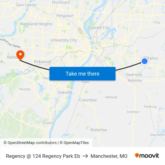 Regency @ 124 Regency Park Eb to Manchester, MO map