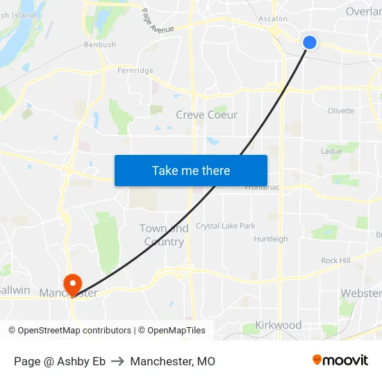 Page @ Ashby Eb to Manchester, MO map