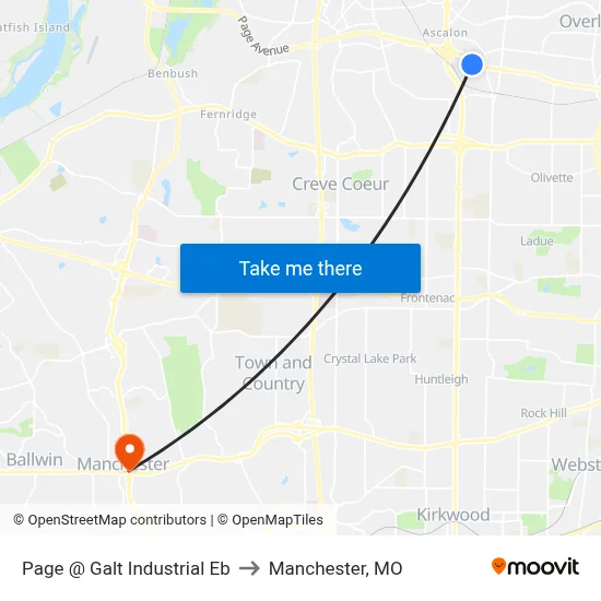 Page @ Galt Industrial Eb to Manchester, MO map