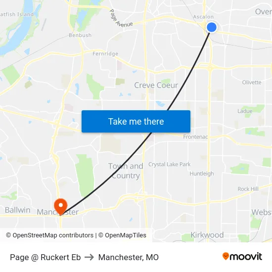 Page @ Ruckert Eb to Manchester, MO map