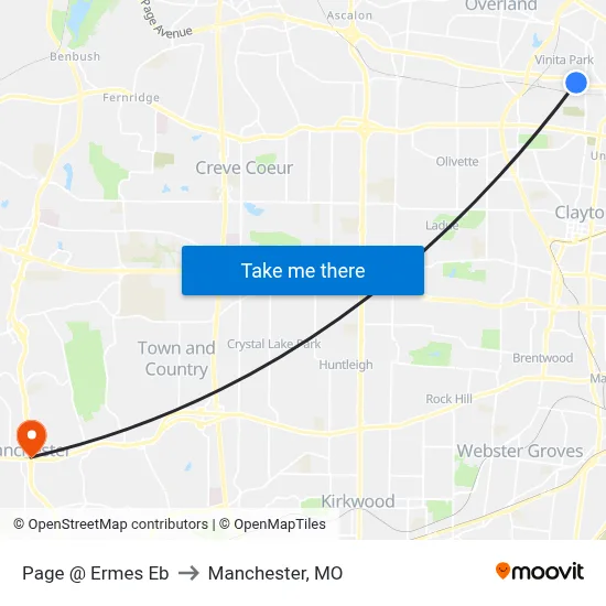 Page @ Ermes Eb to Manchester, MO map