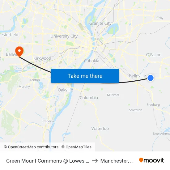 Green Mount Commons @ Lowes Wb to Manchester, MO map