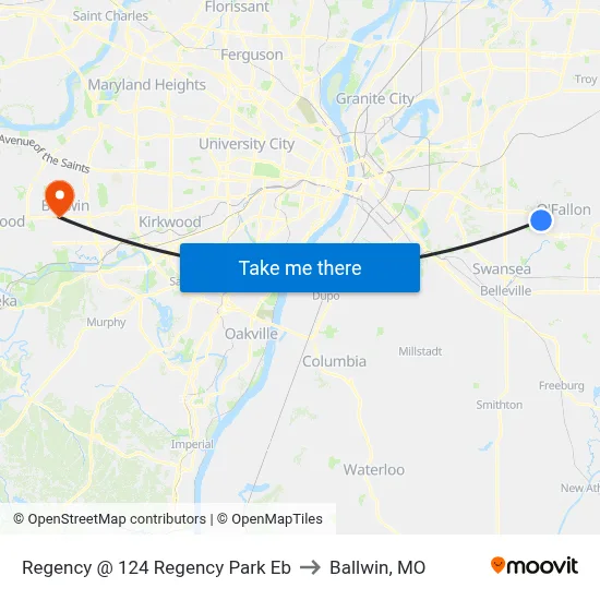 Regency @ 124 Regency Park Eb to Ballwin, MO map