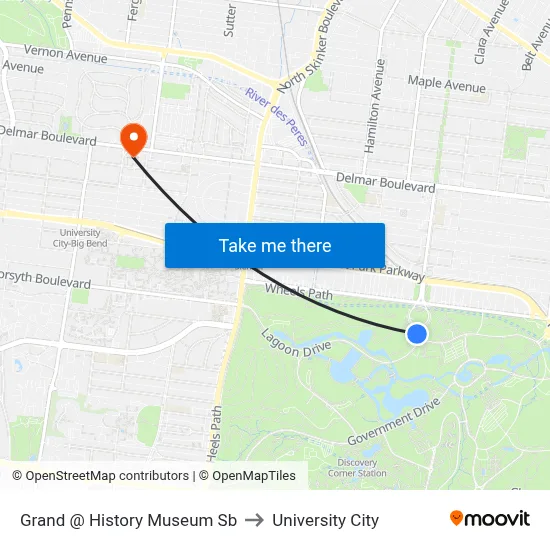 Grand @ History Museum Sb to University City map