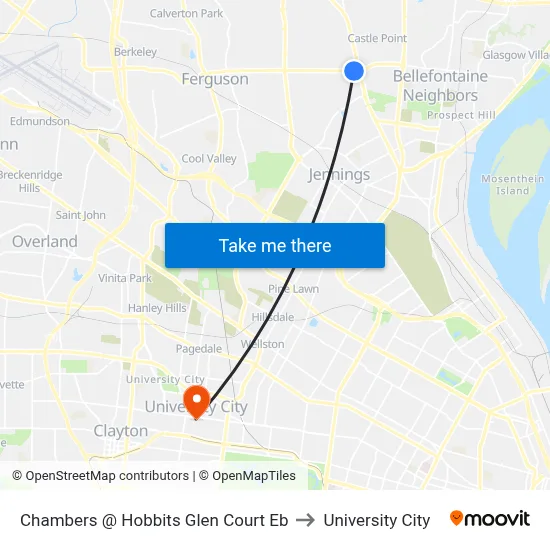 Chambers @ Hobbits Glen Court Eb to University City map
