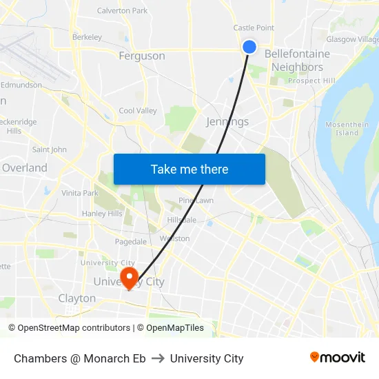 Chambers @ Monarch Eb to University City map