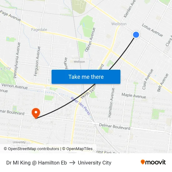 Dr Ml King @ Hamilton Eb to University City map