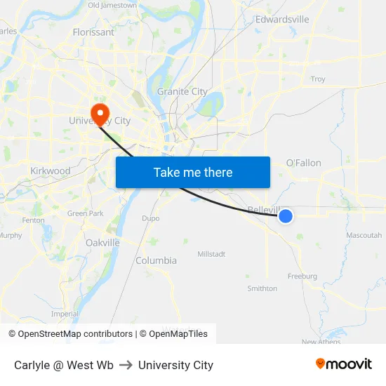 Carlyle @ West Wb to University City map