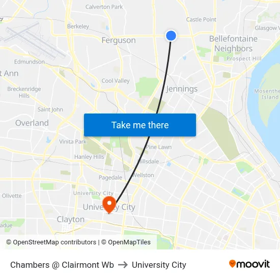 Chambers @ Clairmont Wb to University City map