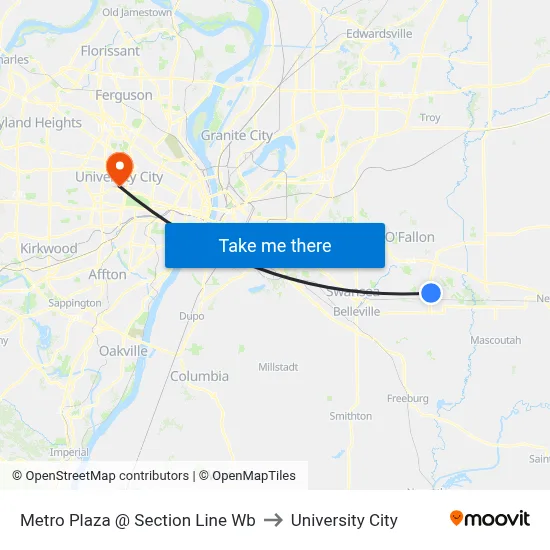 Metro Plaza @ Section Line Wb to University City map