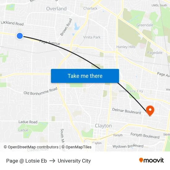 Page @ Lotsie Eb to University City map