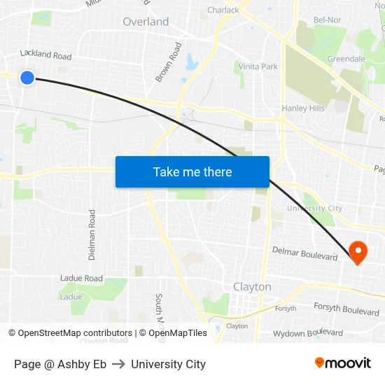 Page @ Ashby Eb to University City map