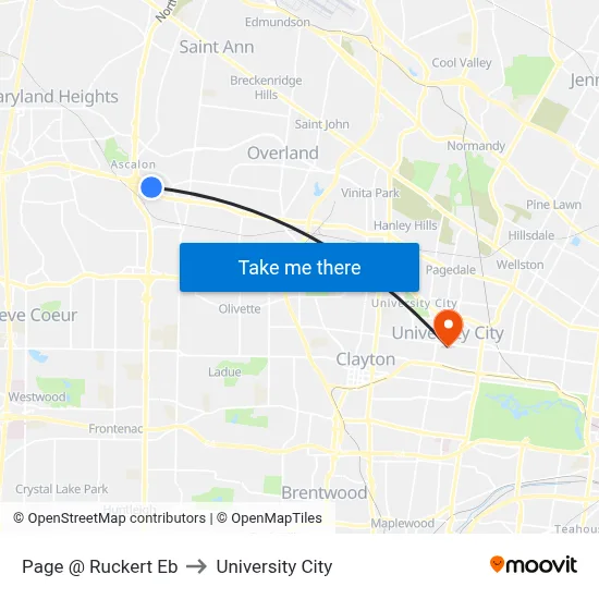 Page @ Ruckert Eb to University City map