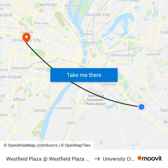 Westfield Plaza @ Westfield Plaza Wb to University City map