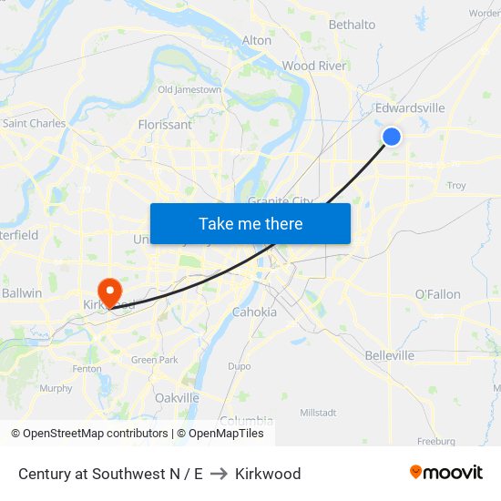 Century at Southwest N / E to Kirkwood map