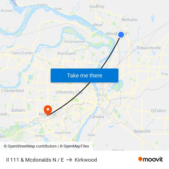 Il 111 & Mcdonalds N / E to Kirkwood map