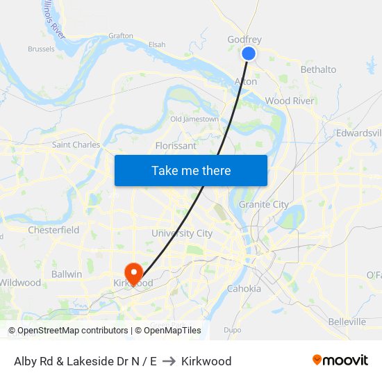 Alby Rd & Lakeside Dr N / E to Kirkwood map