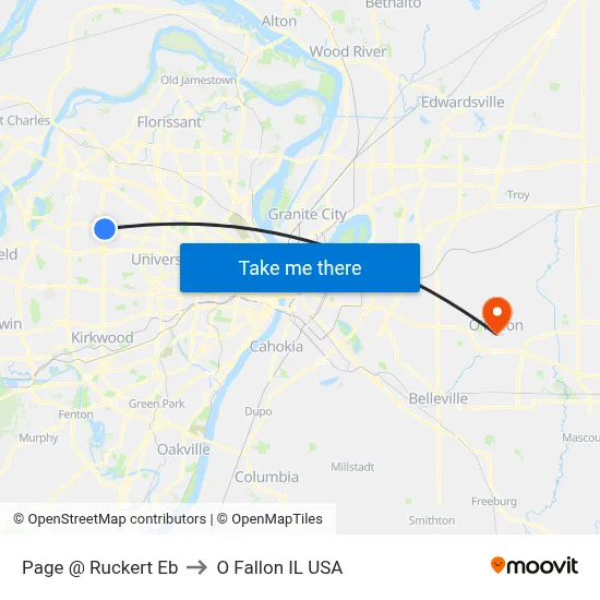 Page @ Ruckert Eb to O Fallon IL USA map