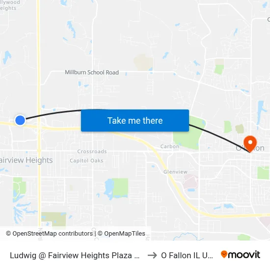 Ludwig @ Fairview Heights Plaza Wb to O Fallon IL USA map