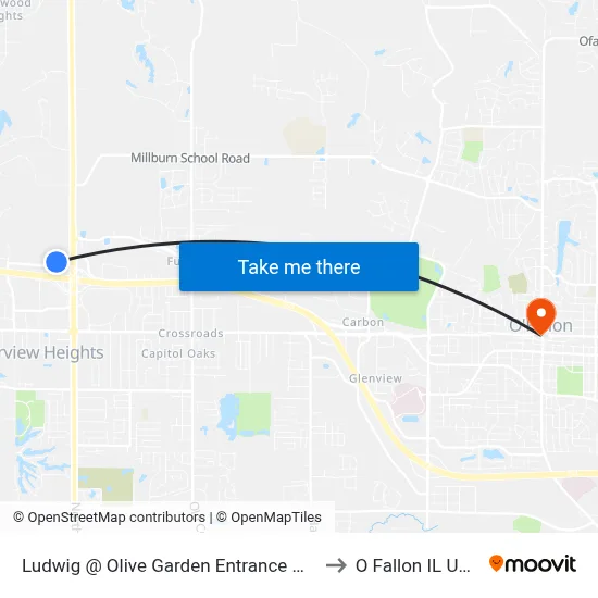 Ludwig @ Olive Garden Entrance Wb to O Fallon IL USA map