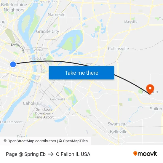 Page @ Spring Eb to O Fallon IL USA map