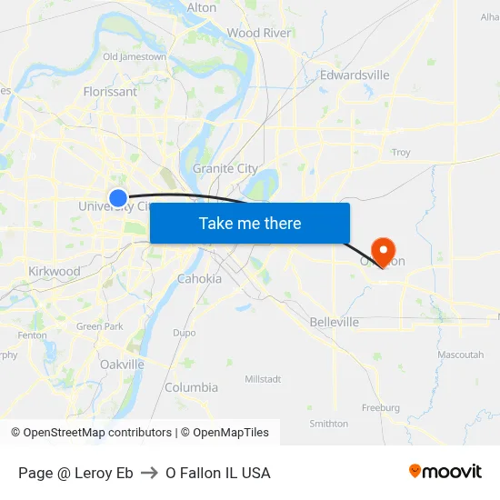 Page @ Leroy Eb to O Fallon IL USA map