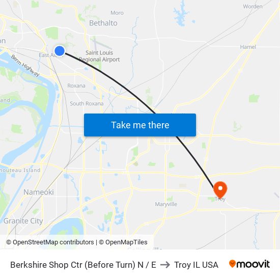 Berkshire Shop Ctr (Before Turn) N / E to Troy IL USA map