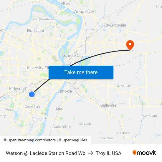 Watson @ Laclede Station Road Wb to Troy IL USA map