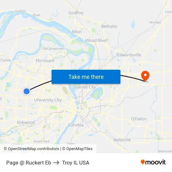 Page @ Ruckert Eb to Troy IL USA map