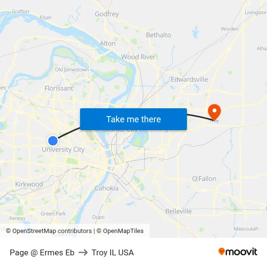 Page @ Ermes Eb to Troy IL USA map