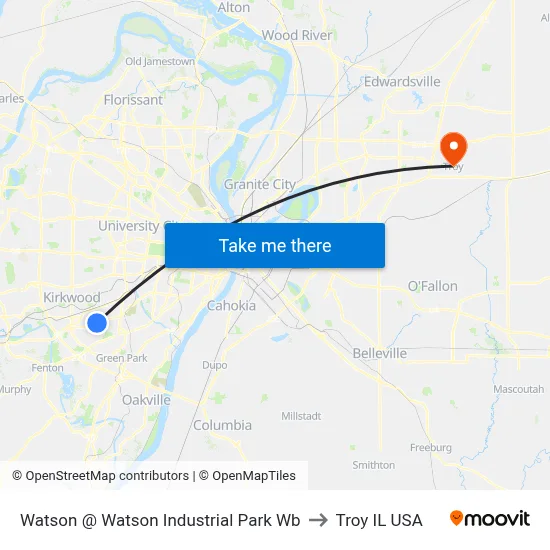 Watson @ Watson Industrial Park Wb to Troy IL USA map