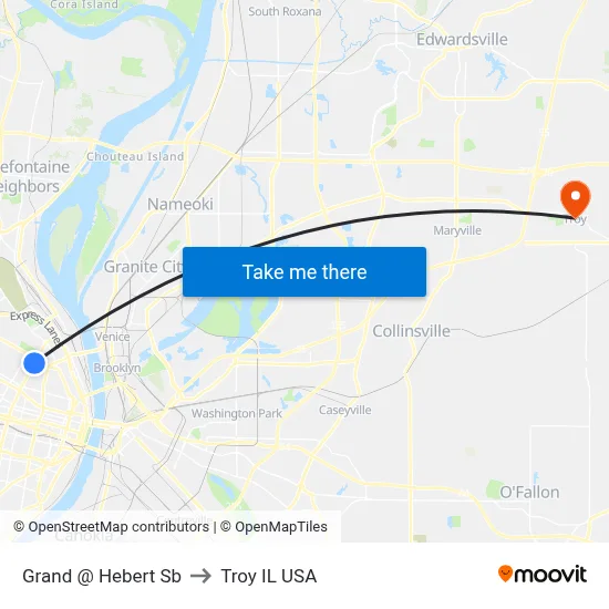 Grand @ Hebert Sb to Troy IL USA map