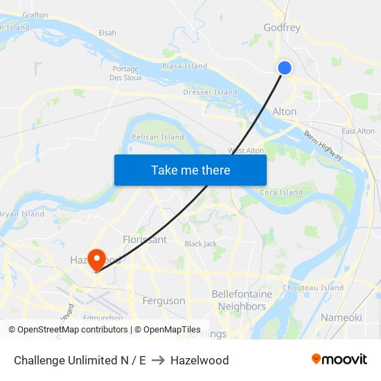 Challenge Unlimited N / E to Hazelwood map