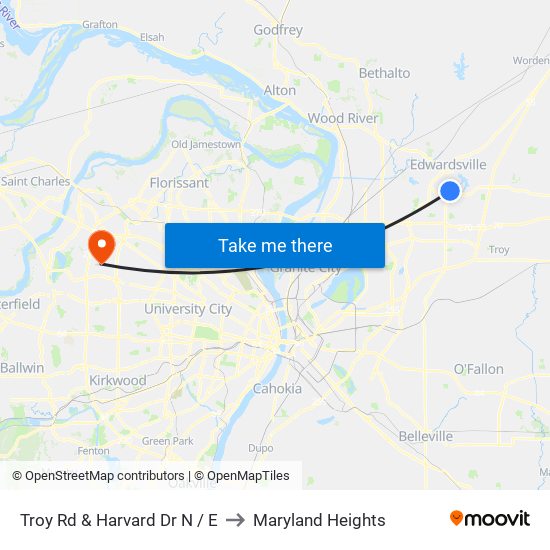 Troy Rd & Harvard Dr N / E to Maryland Heights map