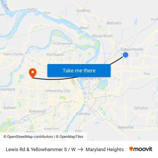 Lewis Rd & Yellowhammer S / W to Maryland Heights map