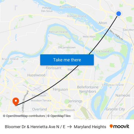 Bloomer Dr & Henrietta Ave N / E to Maryland Heights map